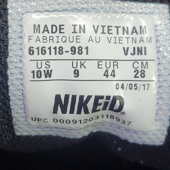Nike ID Shox Mens 10 Wide 616118-981‎ Black Racer Blue Retro Nike Shoes Custom main image 14